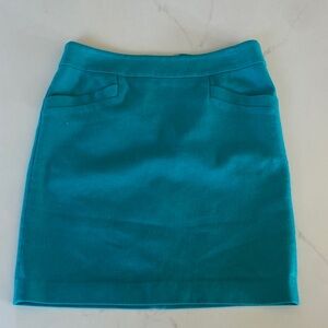 Ann Taylor Vibrant Teal Pencil Skirt